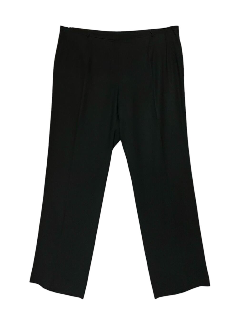 Nygard Collection Women's Black Wide Leg Lined 31" Inseam Slacks/Pants | Size 24
